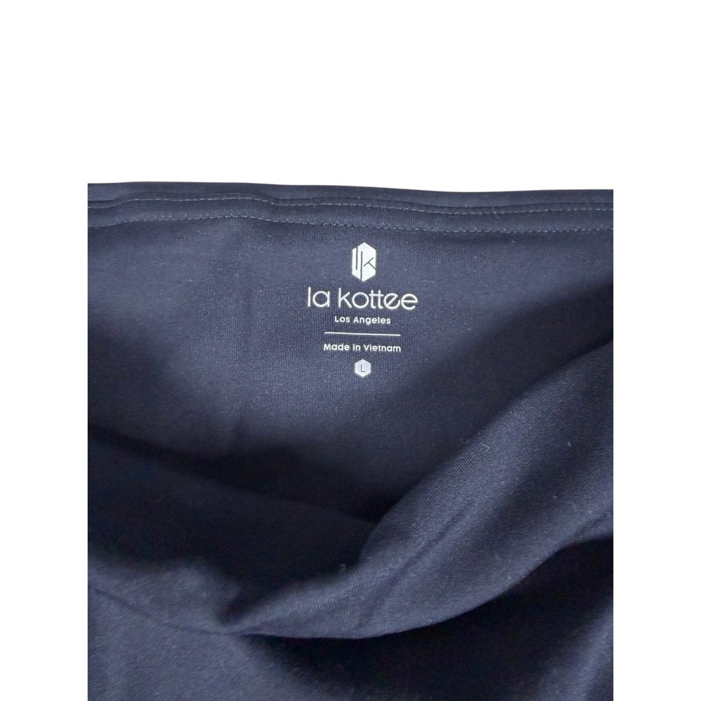 La Kottee Los Angeles Womens High Waisted Active Leggings with Pockets Black L - Picture 3 of 4